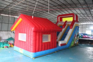 Inflatable Slide With House